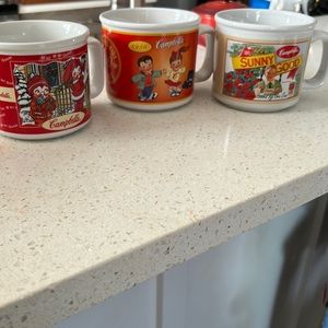 Three Vintage Campbell soup mugs